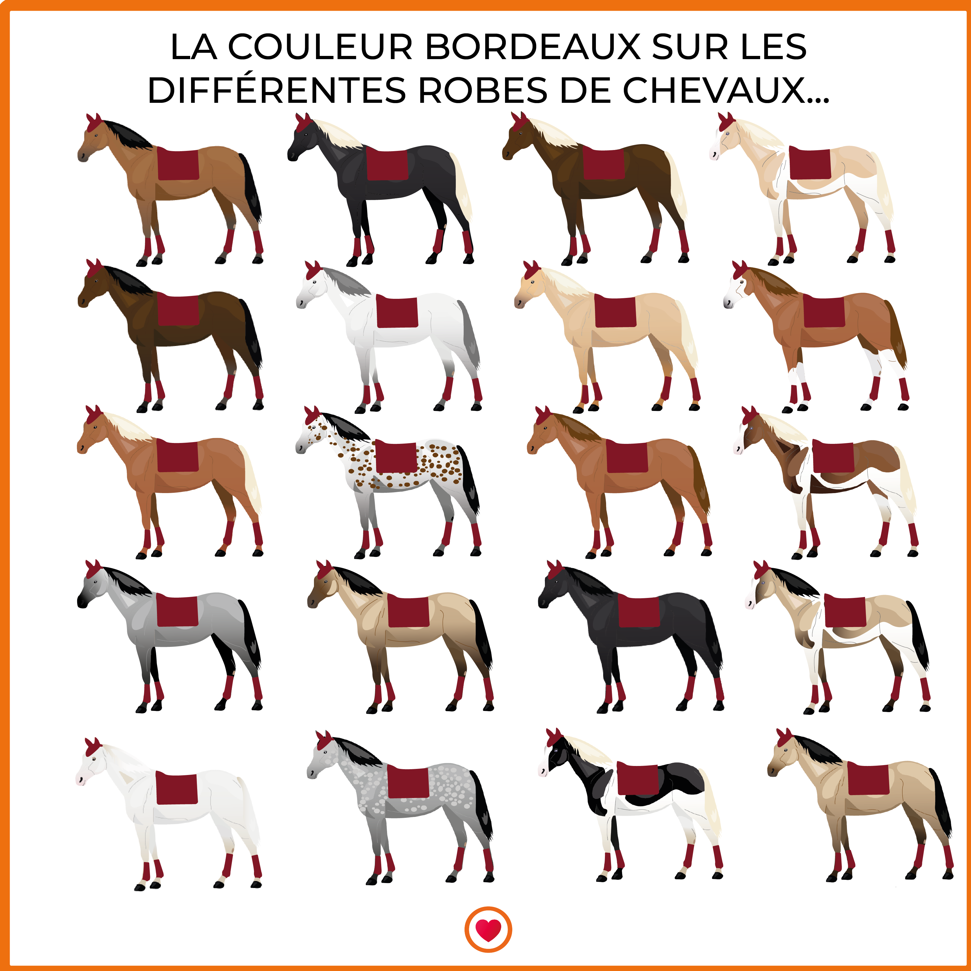 Privilège Equitation - Tapis de selle PB unis bordeaux/gris/marine | - Ohlala