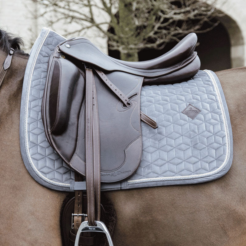 Kentucky Horsewear - Tapis de dressage Basic Velvet gris | - Ohlala